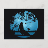 カントリーウェスタン女性のカーボーイクリスマスホリデー ポストカード (正面)