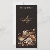 カントリーウェスタン女性のカーボーイハットと花 (正面)