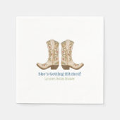 カントリーウェスタン女性のカーボーイブライダルシャワーナプキンス スタンダードカクテルナプキン (正面)