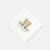 カントリーウェスタン女性のカーボーイブライダルシャワーナプキンス スタンダードカクテルナプキン (角)