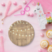 カントリーウェスタン素朴ウッド&ライト ペーパープレート (パーティー)