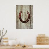 カントリーウェスタン素朴スホースシューバーンウッドポスター ポスター (キッチン)