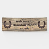 カントリーウェスタン素朴バーンウッドホースシューウェルカム 横断幕