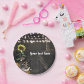 カントリーウェスタン素朴バーンドアウェディングパーティー ペーパープレート (パーティー)