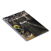 カントリーウェスタン素朴バーンドアジャーナルノートブック ノートブック (右側)