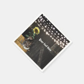 カントリーウェスタン素朴バーンドアナプキンス スタンダードカクテルナプキン (角)