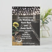 カントリーウェスタン素朴バーン結婚式招待状 招待状 (スタンド正面)