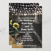 カントリーウェスタン素朴バーン結婚式招待状 招待状 (正面/裏面)