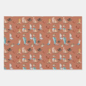 カントリーウェスタン素朴ラッピング紙セット3 ラッピングペーパーシート (正面2)