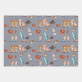 カントリーウェスタン素朴ラッピング紙セット3 ラッピングペーパーシート (正面)