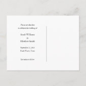 カントリーウェスタン結婚式の日付はがきを保存する 案内ポストカード (裏面)