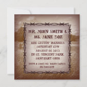 カントリーウェスタン結婚式招待状（カウボーイブーツ） 招待状 (裏面)