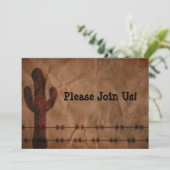 カントリーウェスタン結婚式招待状 招待状 (スタンド正面)