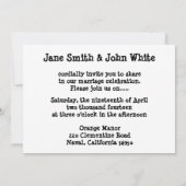 カントリーウェスタン結婚式招待状 招待状 (裏面)