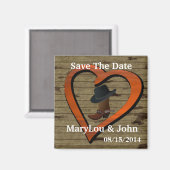 カントリーウェスタン結婚式DATEマグネットを保存 マグネット (正面/裏面)