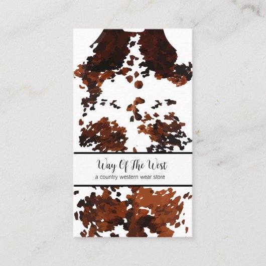 カントリーウェスタン衣服ファッション名刺 名刺 (正面)