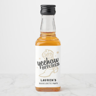 カントリーウェスタン ブライズメイド ミニボトル ギフト リキュールボトルラベル