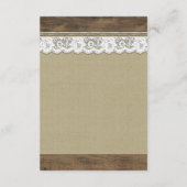 カントリーウェスタン ホースシュー 結婚式 出席確認カード 出欠カード (裏面)