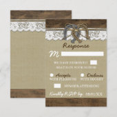 カントリーウェスタン 馬蹄 結婚式 出席確認カード 出欠カード (正面/裏面)