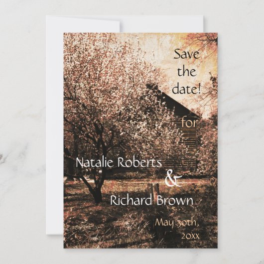 カントリーウェディングの招待状テンプレート 招待状 (正面)