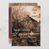 カントリーウェディングの招待状テンプレート 招待状 (正面/裏面)