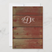 カントリーウェディングの招待状 招待状 (裏面)