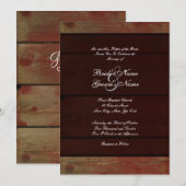 カントリーウェディングの招待状 招待状 (正面/裏面)