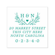 カントリーウェディングイニシャル植物学差出人住所