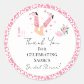 カントリーウェディングシャワー Thank you！  ラウンドシール (正面)