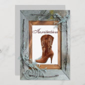 カントリーウェディングブライダルシャワーティーパーティの招待状 招待状 (正面/裏面)