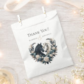 カントリーウェディングホースのラブ好意のバッグ フェイバーバッグ (クリップ留めされた状態)