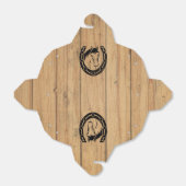 カントリーウェディングホースシューウェスタンウッド フェイバーボックス (折り畳みなし)