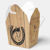 カントリーウェディングホースシューウェスタンウッド フェイバーボックス (オープン)