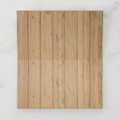 カントリーウェディングホースシューウェスタンブラウンウッド プレイスカード (内部開封)