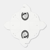 カントリーウェディングホースシューウェスタン素朴 フェイバーボックス (折り畳みなし)