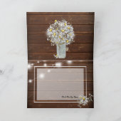 カントリーウェディングメイソンジャールデイジーはだしの花嫁™ サンキューカード (内部)