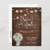 カントリーウェディングメイソンジャールデイジーはだしの花嫁™ ポストカード (正面/裏面)