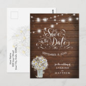 カントリーウェディングメイソンジャールデイジーはだしの花嫁™ ポストカード (正面/裏面)