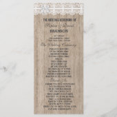 カントリーウェディングレースオールドバーンウッドカスタムプログラム プログラム (正面)