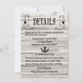 カントリーウェディング詳細ウッドカウボーイブーツウェスタン 招待状 (正面)