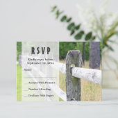 カントリーウェディングRSVP 出欠カード (スタンド正面)