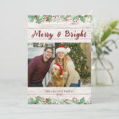 カントリーウエスタンのバーンベアの写真を使ったホリデーカード シーズンカード (スタンド正面)