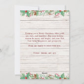 カントリーウエスタンのバーンベアの写真を使ったホリデーカード シーズンカード (裏面)