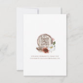 カントリーウエスタンウォーターカラーボヘミアン花模様バレル 出欠カード (裏面)