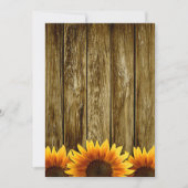 カントリーウエスタンウッドサンフラワー結婚式招待状 招待状 (正面)