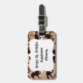 カントリーウエスタンウースオンバーンウッドカウボーイギフト ラゲッジタグ (正面縦)