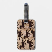 カントリーウエスタンウースオンバーンウッドカウボーイギフト ラゲッジタグ (裏面縦)