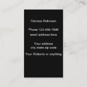 カントリーウエスタンカウパターンテーマ 名刺 (裏面)