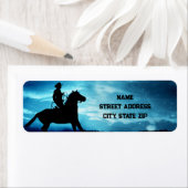 カントリーウエスタンカウボーイアンドホース差出人住所 ラベル (インサイチュ)