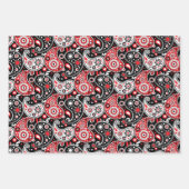 カントリーウエスタンカウボーイクリスマスバンダナペイズリー ラッピングペーパーシート (正面2)